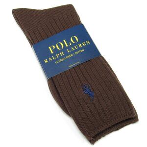 Polo Ralph Lauren Men's Classic Crew Socks Dark Brown Size 10-13